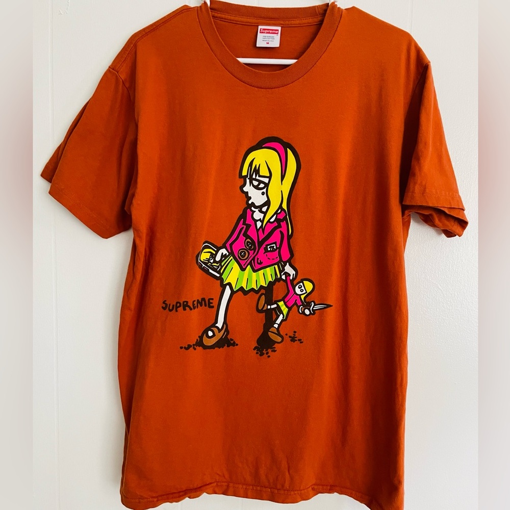 (SOLD) Supreme x Andy Howell Suzie Switchblade Tshirt (Burnt Orange)